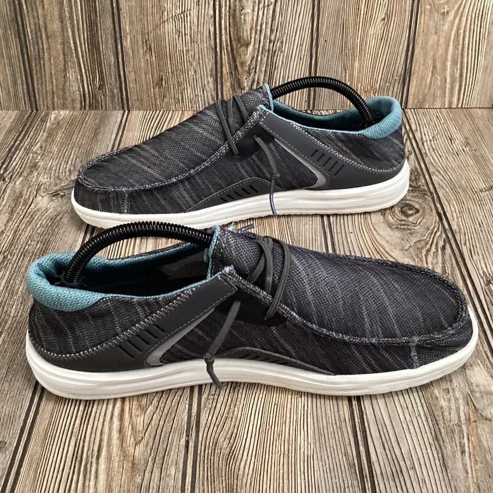 Hey Dude Wally Frontier Lava Stone Blue Gray Slip On Sneakers Men's Size 9 US